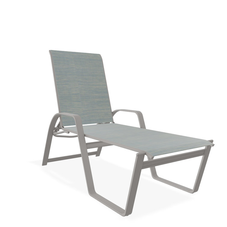 Holna Outdoor Rust-Resistant Metal Chaise Lounge