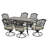 Shurman 6 - Person Patio Dining Set Umbrella Hole Included Rectangular Table with Cushions Included