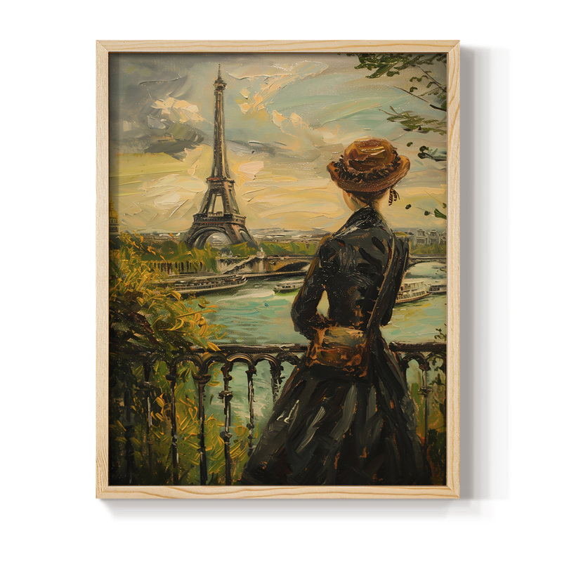Reproduction encadrée WOMEN Series DCX III - bois massif, Naturel, H 15 po x l 12 po