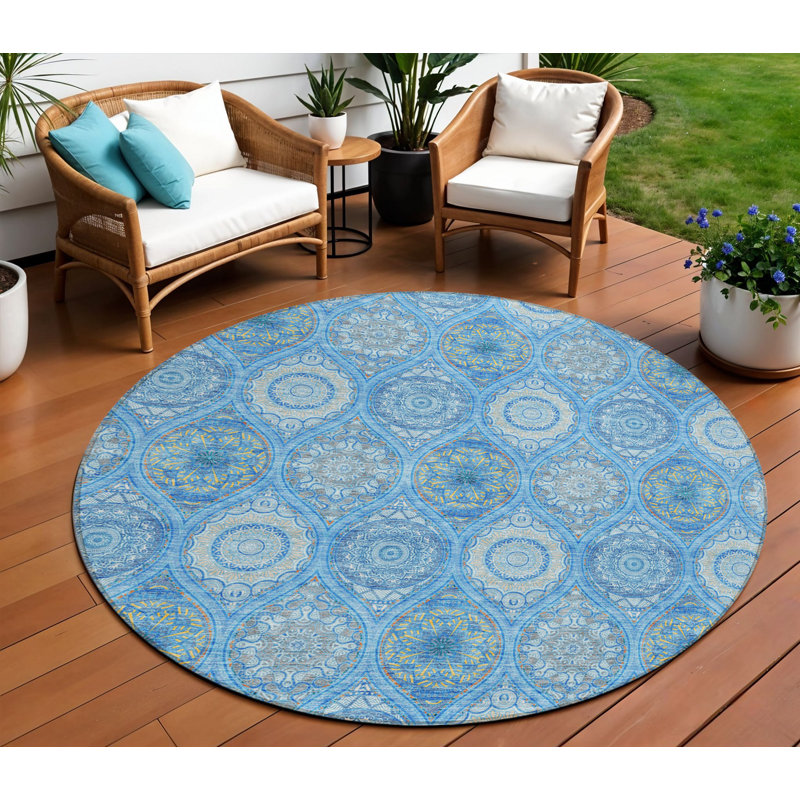 Tapis intérieur lavable 8 pi Denim Blue Sky