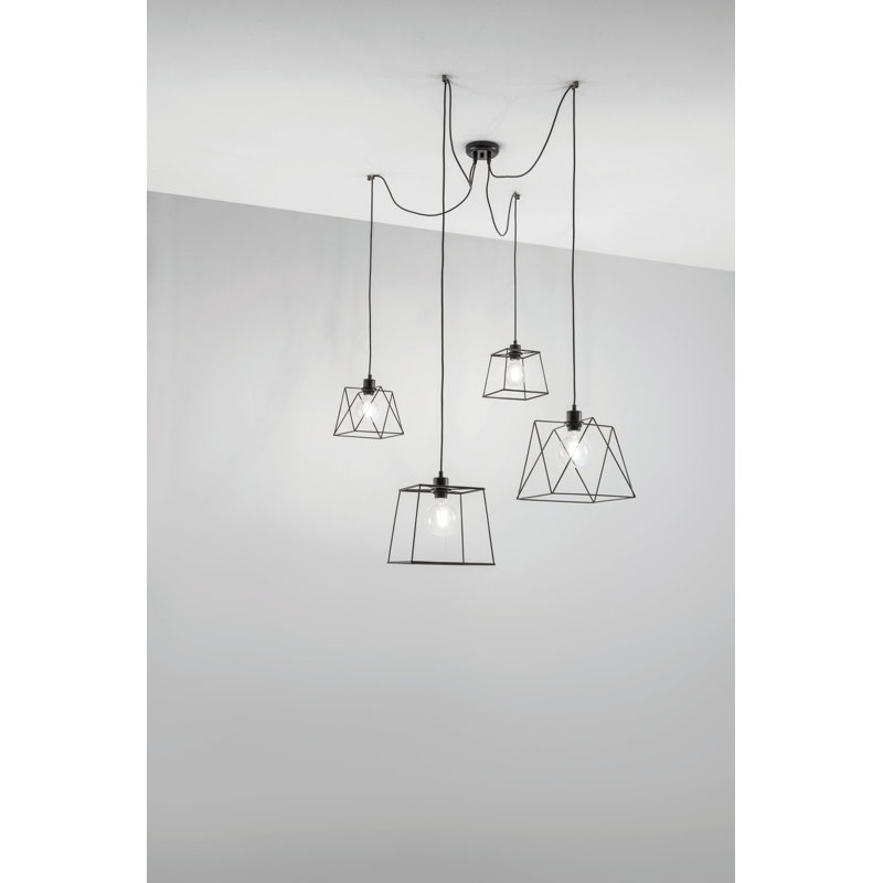 4 - Light Black Geometric Pendant