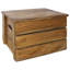 Storage Crate Set 2 Pieces Solid Mahogany Wood