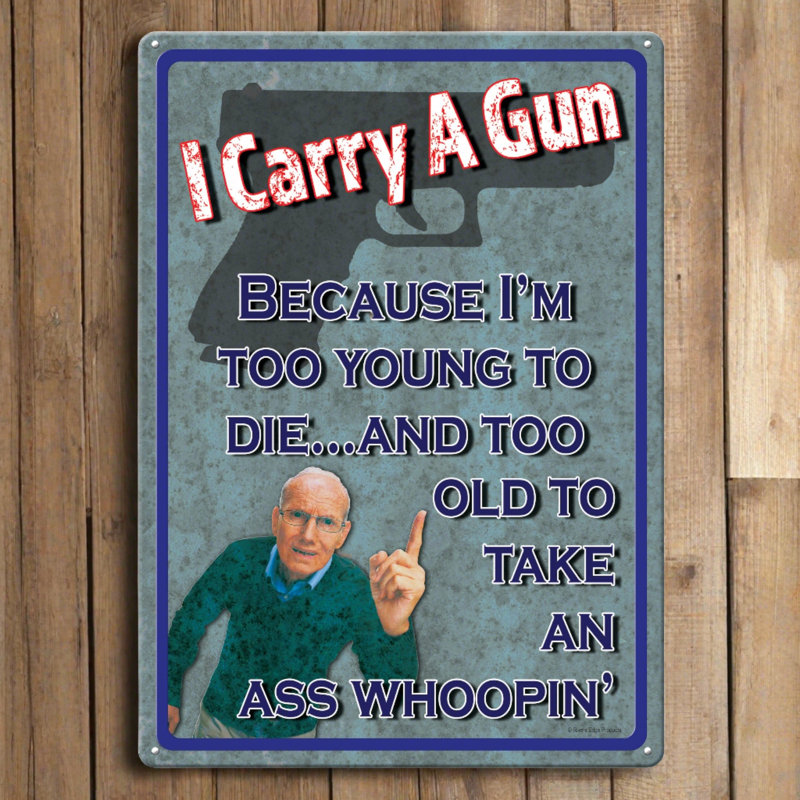 Tin Sign 12in x 17in-Too Young to Die