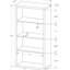 Bibliothèque, bibliothèque, étagère, 5 niveaux, H 48 po, bureau, chambre à coucher, stratifié, contemporain, moderne-788522317