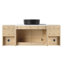 Meuble-lavabo mural peu encombrant avec lavabo en céramique, design moderne, pour salle de bain