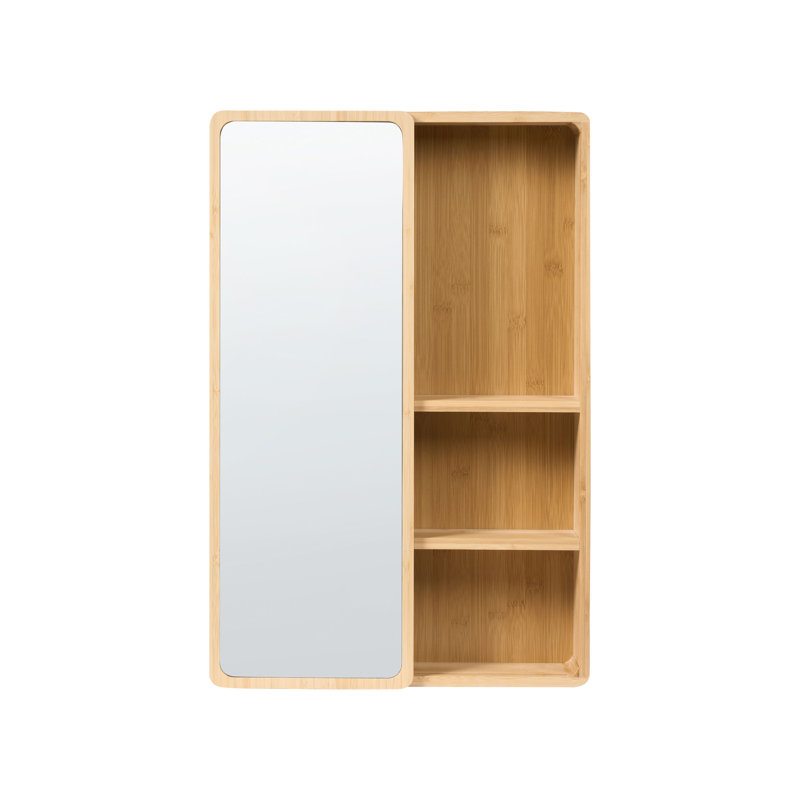 610mm W 610mm H Wall Mounted Required Framed Medicine Cabinet Mirror 3 Fixed