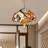 3-Light Stained Glass Pendant Light Flwoer Shade