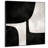 Extra Large Wall Art Fabric Print - Black and White Abstract Geometric Shapes Illustrations Artwork Decor for Living Room or Bedroom - "Frame Assembly Required (Unfinished Frame)"-105076056