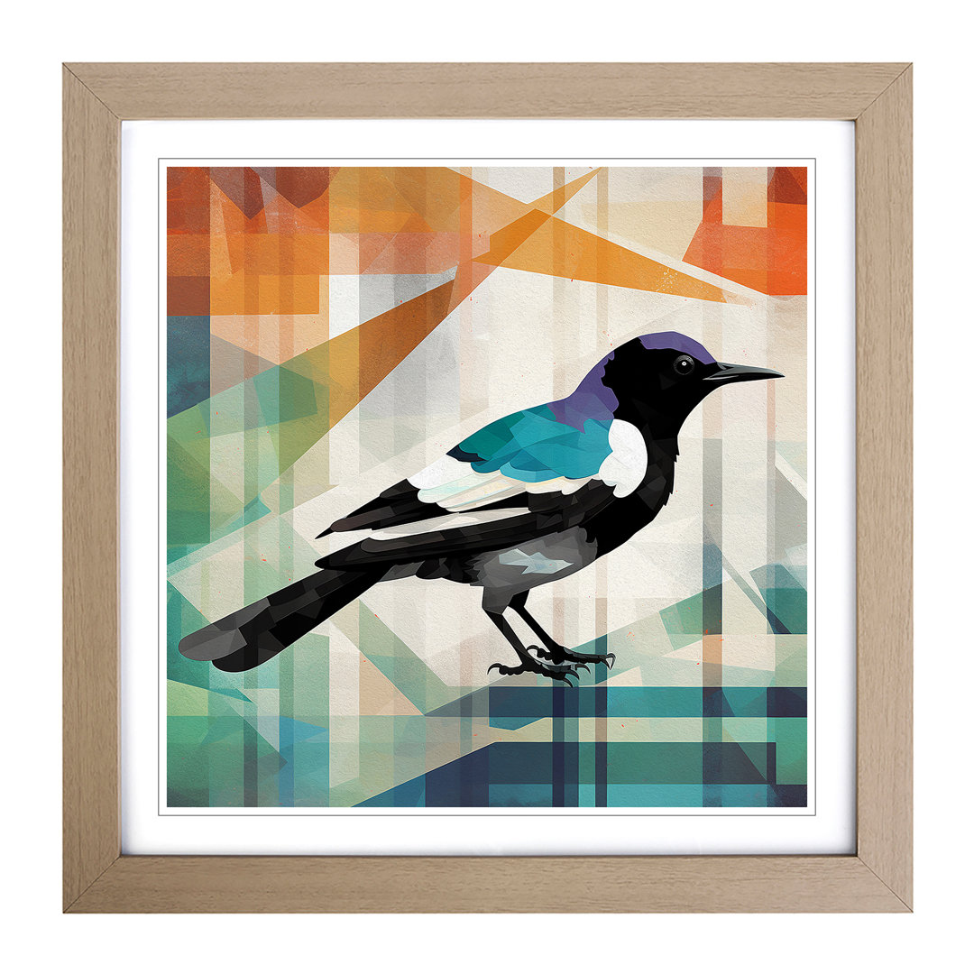 Magpie Bauhaus No.2 - Framed Print