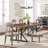 Taneja Rectangular with Stainless Steel Base Dining Table-604860297-642122181
