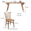 Ensembles de table de salle à manger modernes en bois de frêne massif.