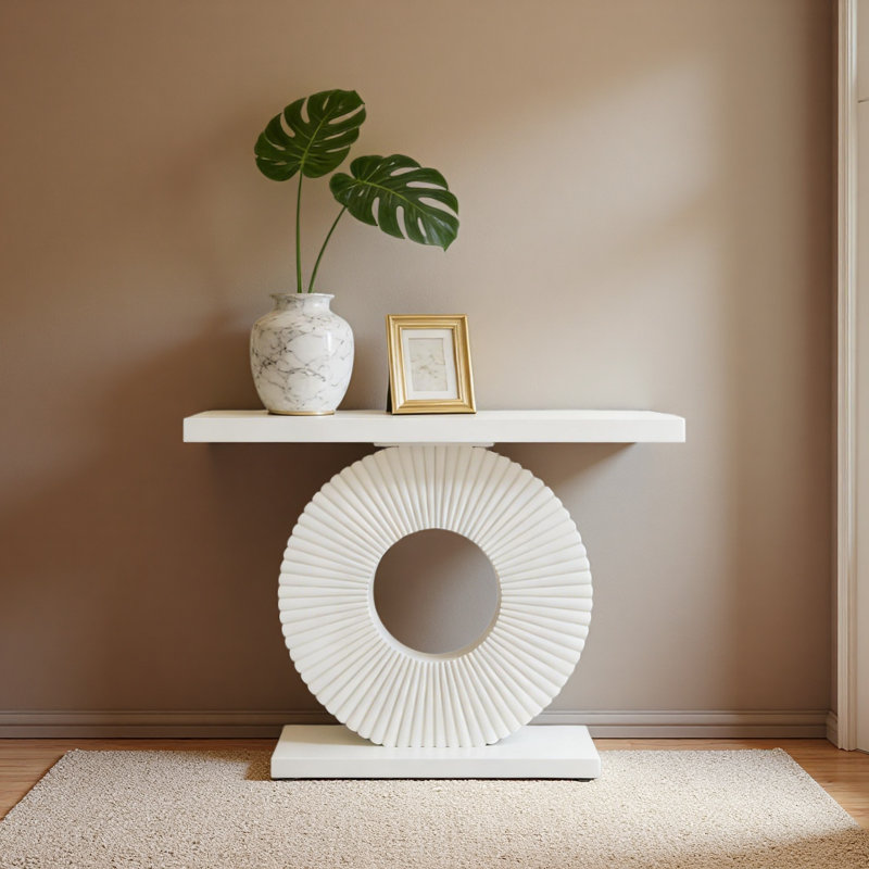 Elegant Entryway Table,Sturdy Hall Table,Versatile Console Table, White