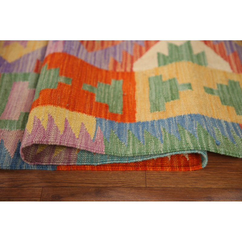 Reversible Wool Kilim Oriental Runner Rug 3x16