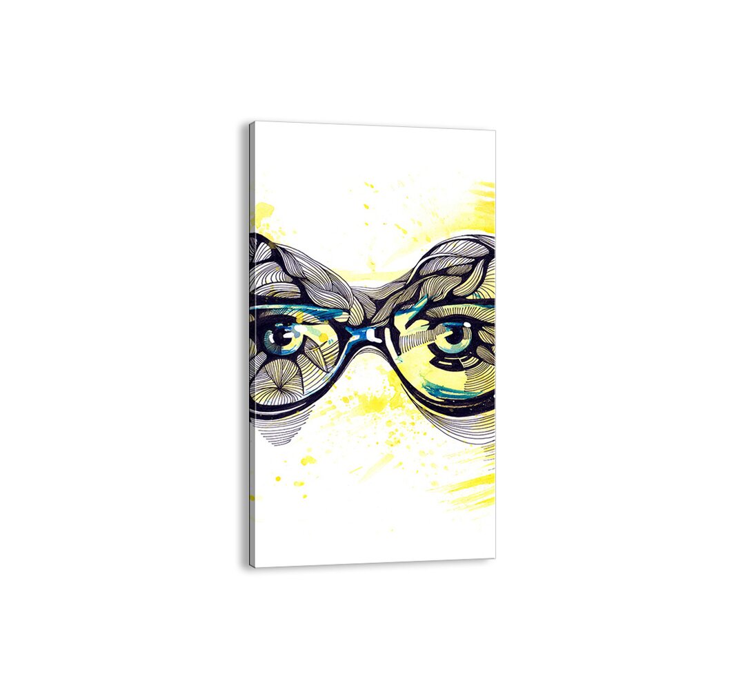 Through Blue Glasses" - Kunstdruck auf Leinwand