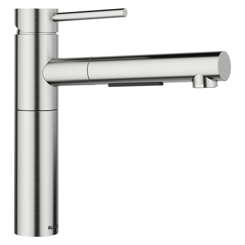 Alta II Low Arc Pull-Out Dual-Spray Kitchen Faucet, PVD Steel