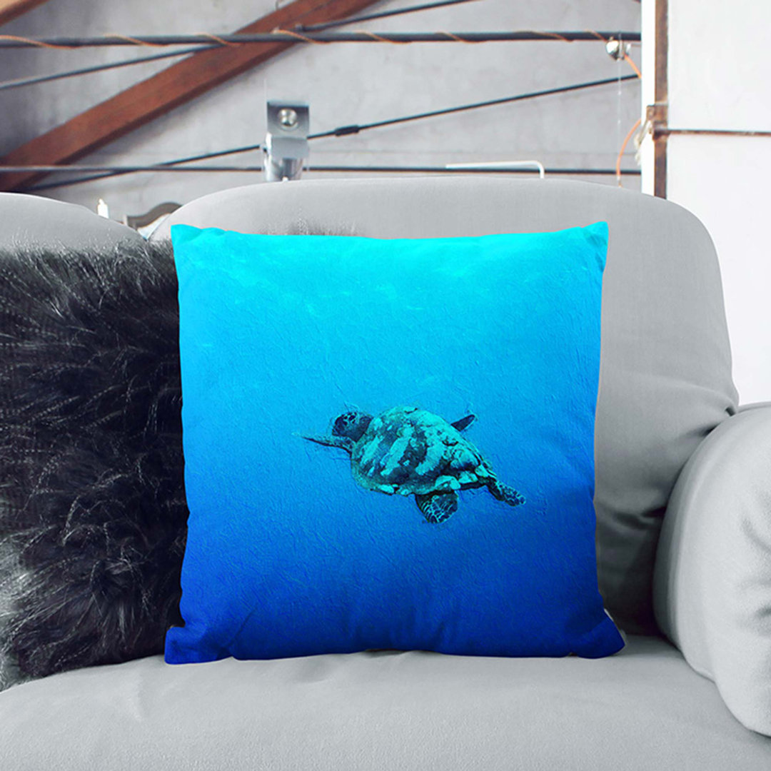 Swimming Turtle Cushion with Filling