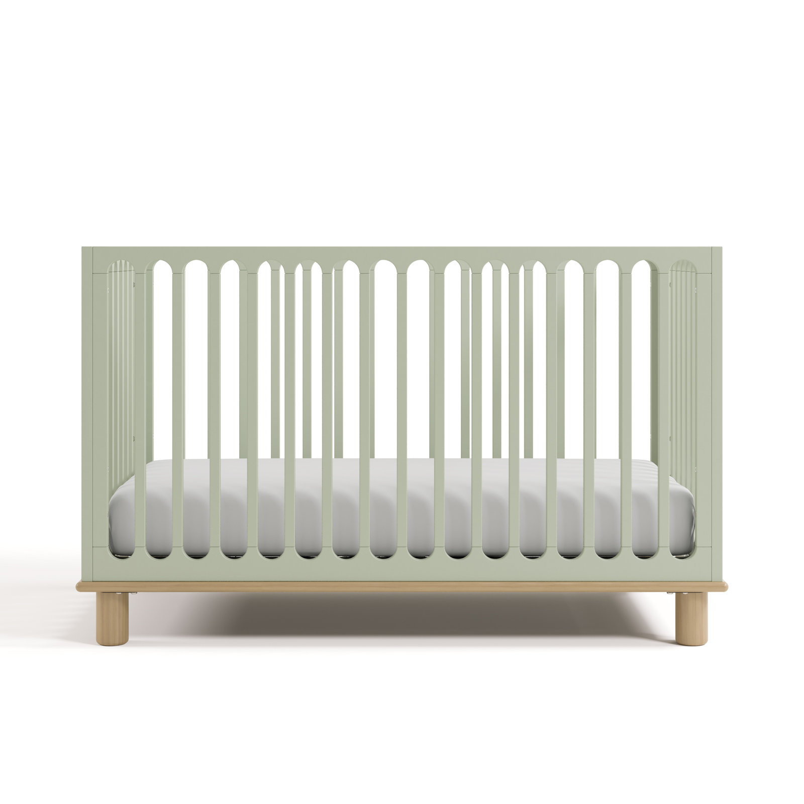 Sicily Pine 3-in-1 Convertible Crib, Sage/Driftwood, Crib