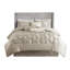 Couette 7 pièces taupe King - Lavable à la machine - Douceur