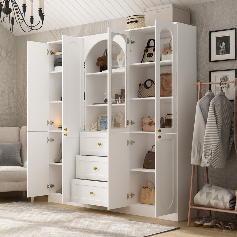 Elegent Wardrobe With Strong Storage And White Finish