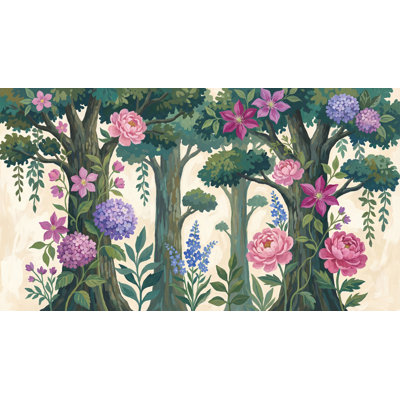 Papier peint floral Woodland