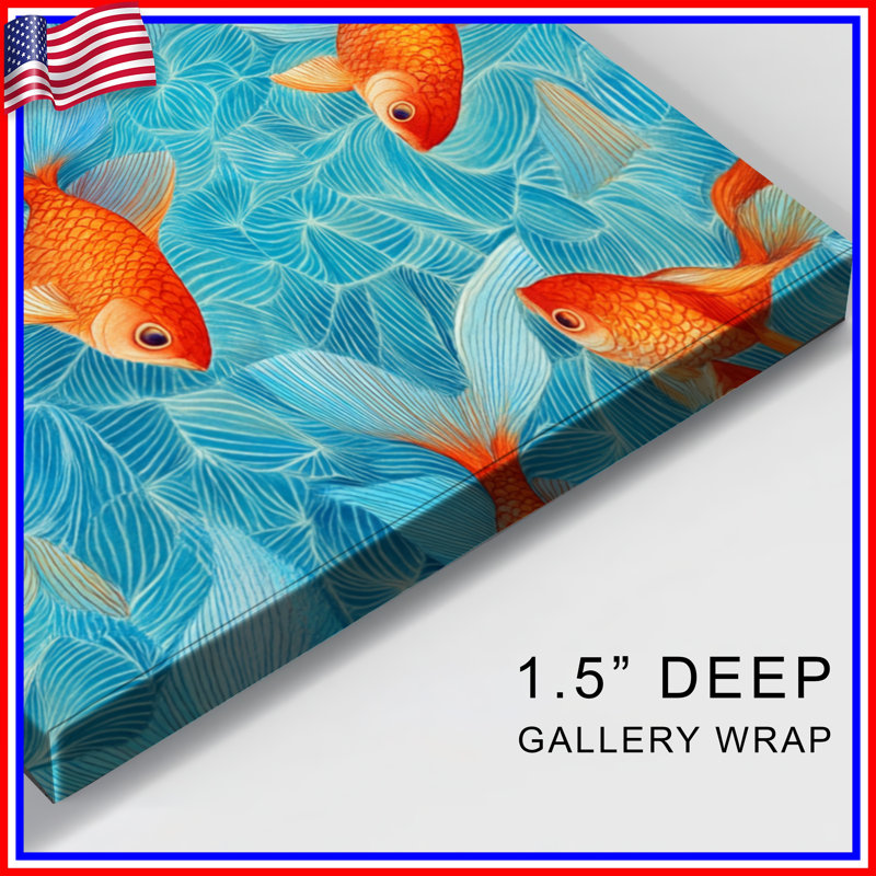 Toile décorative Goldfish, 32 x 32 inches