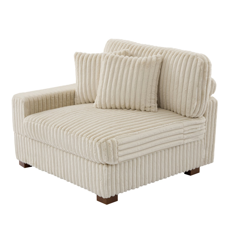 104.9Cm Wide One Arm, White