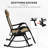 Foldable Rocking Chair , 2 Pieces Outdoor, Zero Gravity Recliner With Pillow, Cup & Phone Holder, Beige, Steel Made 2 Lounge Chairs, Folding Frame Package
