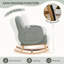 Chaise berçante rembourrée avec repose-pieds Teddy-142589907