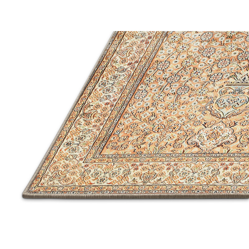 Tapis traditionnel crème / beige, Rectangle 5 pi x 7 pi