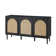Castyn 56" Wide Rattan Door Sideboard with Adjustable Shelves