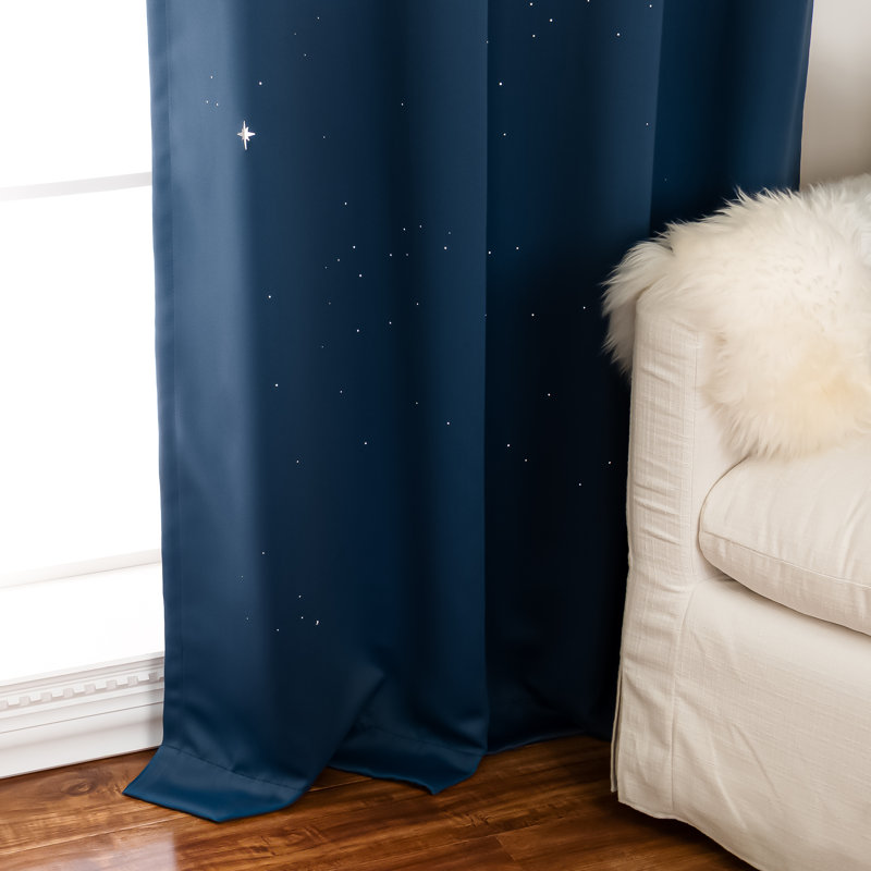 Paire de rideaux obscurcissant Nicholad, Indigo