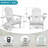Wooden Folding Adirondack Chair with Embossed Wood Grain for Comfortable Outdoor Seating and Easy Storage-129006231