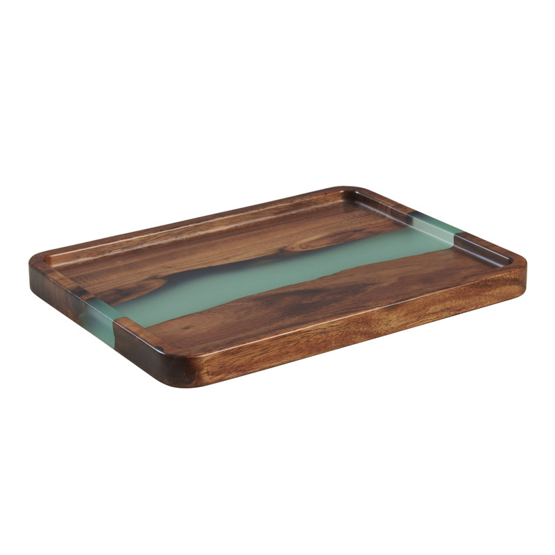 Abi-Rose Solid Wood Decorative Tray