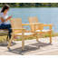 Banc avec ensemble de table Banc de patio, banc de jardin avec table du milieu et trou pour parasol