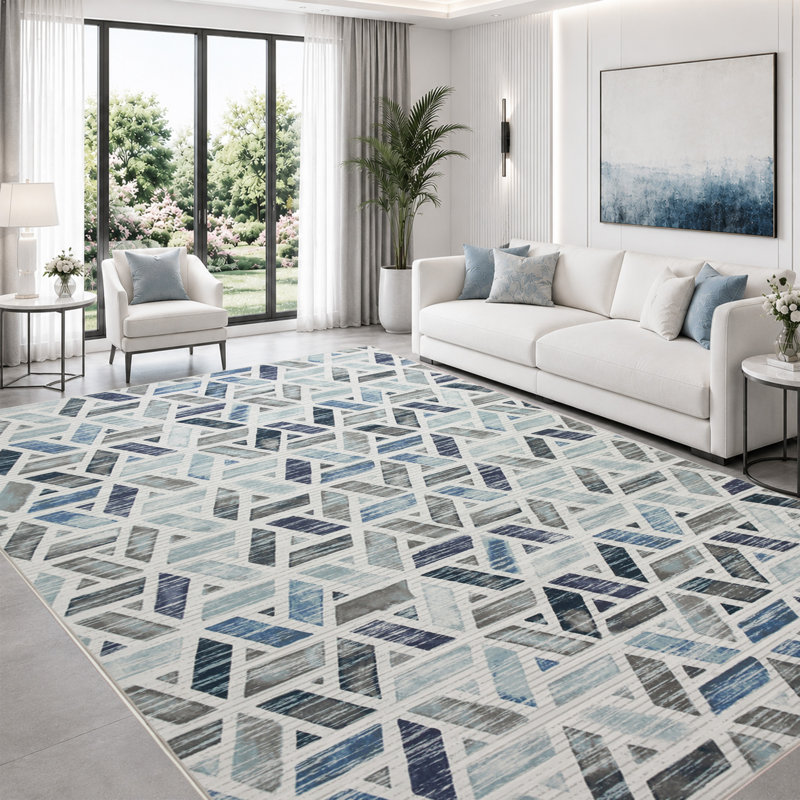 Sylvin Abstract Machine Printed Area Rug, Rectangle 200 x 290 cm
