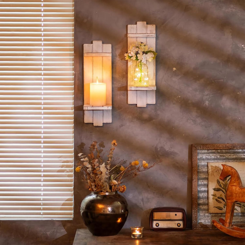 Farmhouse Candle Wall Light Wall Decoration