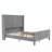 Queen Size Velvet Upholstered Wingback Platform Bed Frame With Geometric Tufted Headboard & Footboard, Wooden Slats-1017211134-1017211133