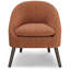 Chaise d'appoint Mid-Century moderne rembourrée l 27 po avec dossier arrondi et pieds en bois massif Redding-1036661812