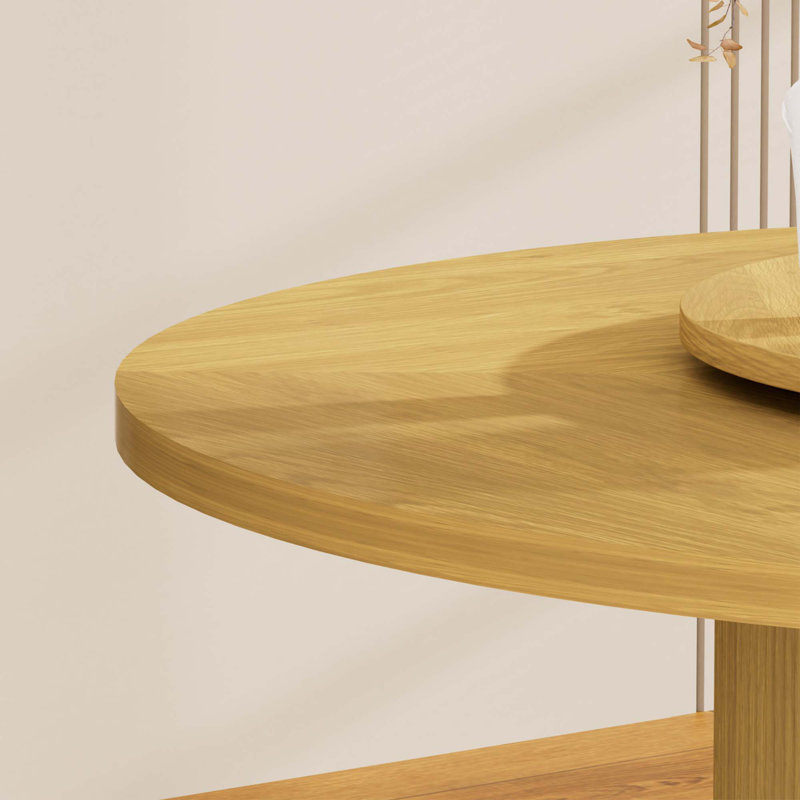 55" Round Dining Table For 6