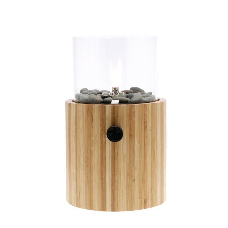 Himanshu Propane Tabletop Fireplace, Bamboo