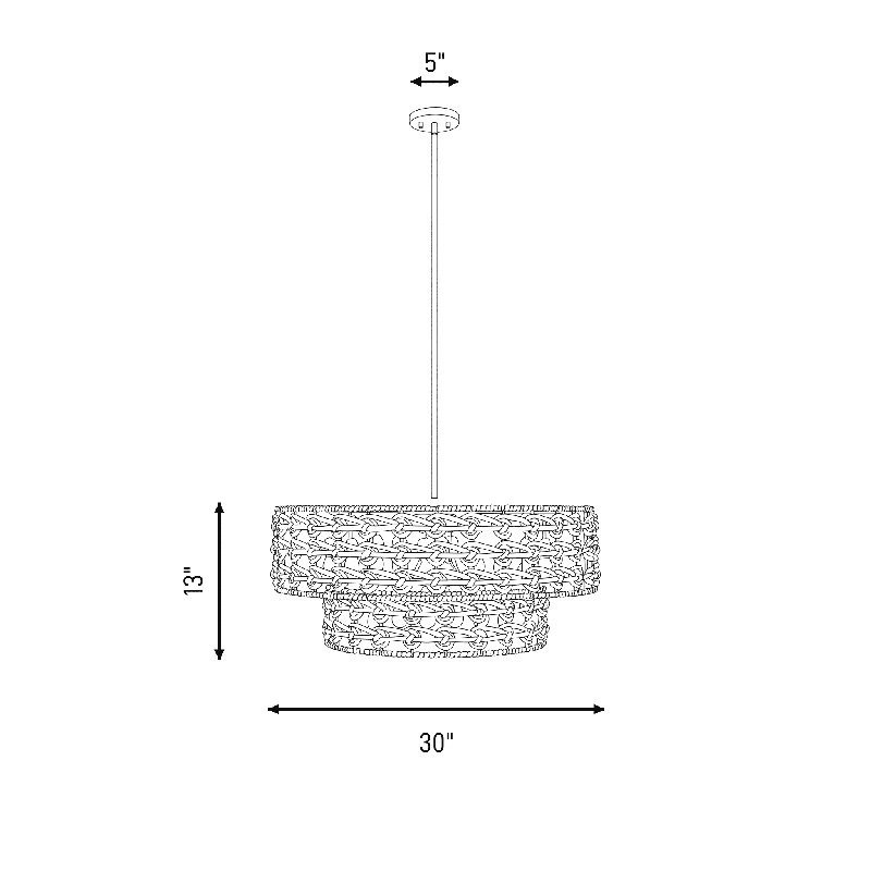 Luminaire suspendu 7 lumières Silencio en laiton Riviera par Breegan Jane