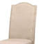 Chaise d’appoint rembourrée en lin beige Falbo