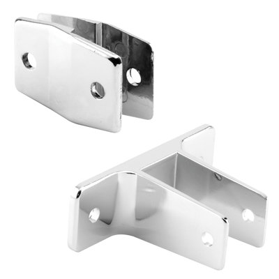Alcove Bracket Kit, For 1 in. Panels, Zinc Alloy, Chrome Plated (Single Pack)