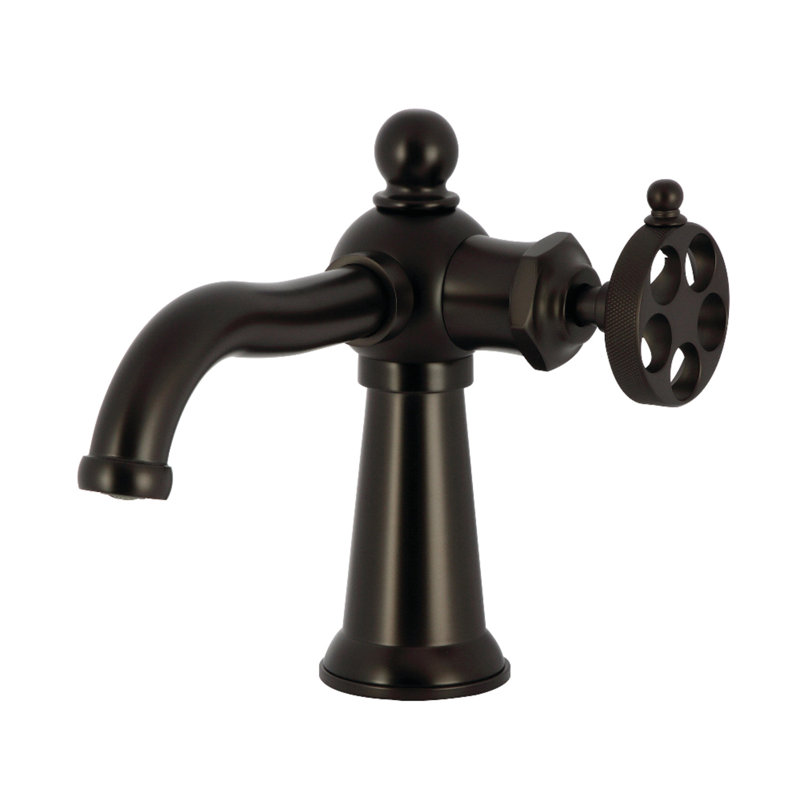 Robinet de salle de bain monotrou avec drain Wendell, Bronze huilé