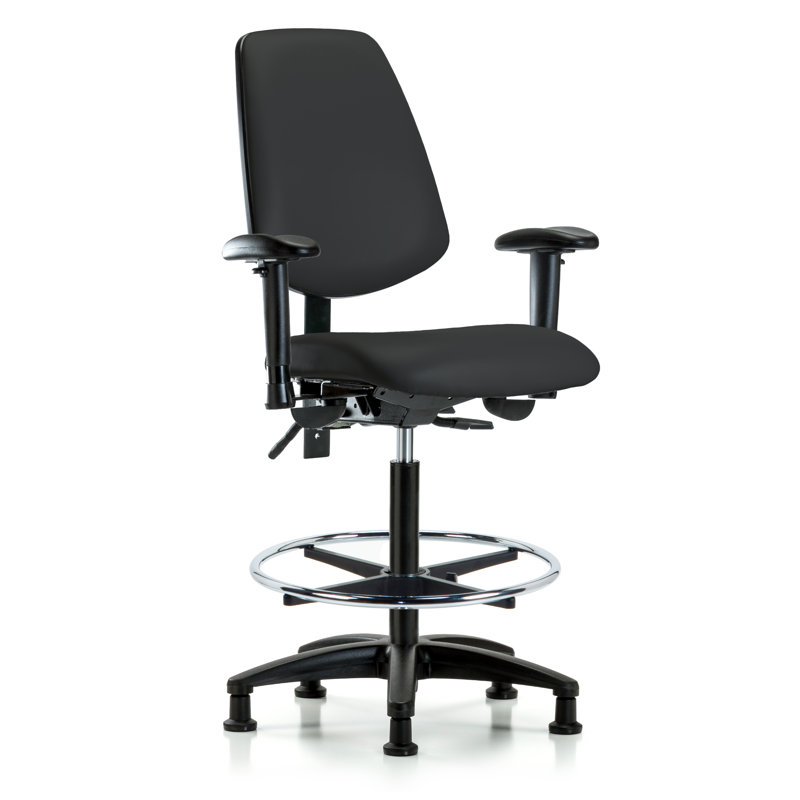 Chaise de dessinateur Beckett, Noir, Patins, Non inclus