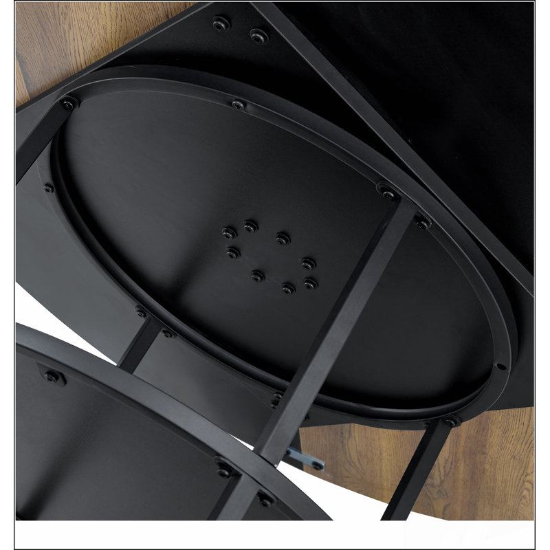 47.3-inch diameter modern splicing circular dining table - double-layer storage
