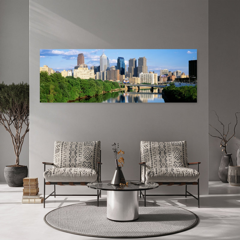 Philadelphie, Pennsylvanie, abstrait, architecture contemporaine, art mural de la ville, H 20 po x l 60 po