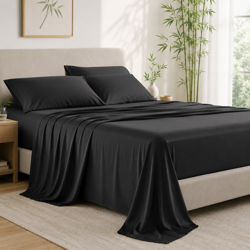 Twill Sheet Set, Noir