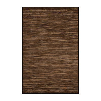 Tapis brun uni lavable à la machine