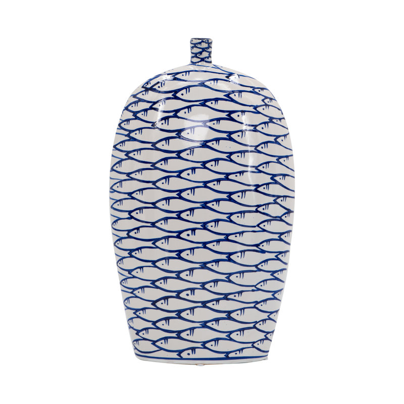 Didi Ceramic Table Vase, 19.5" H x 11.7" W x 3.9" D